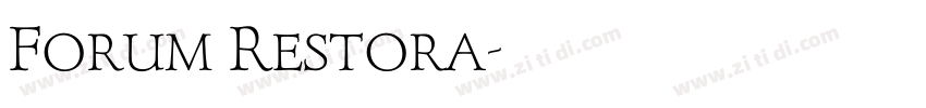Forum Restora字体转换